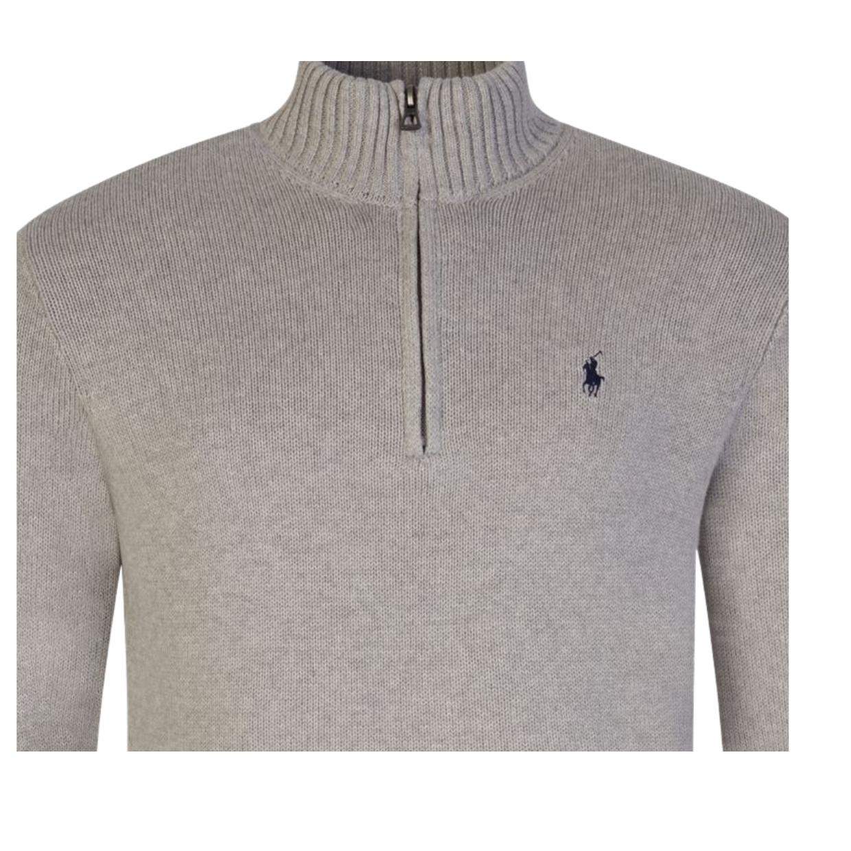 Ralph Lauren Heather Grey Half Zip Sweatshirt