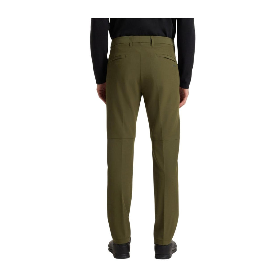 BOSS Slim Fit Stretch Fabric Commuter Dark Green Trousers