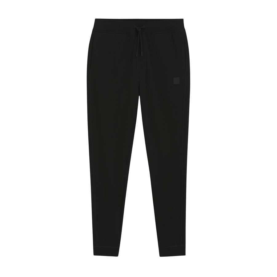 BOSS Logo Patch Sestart Cotton Terry Black Tracksuit Bottoms