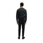 BOSS Logo Patch Sestart Cotton Terry Black Tracksuit Bottoms