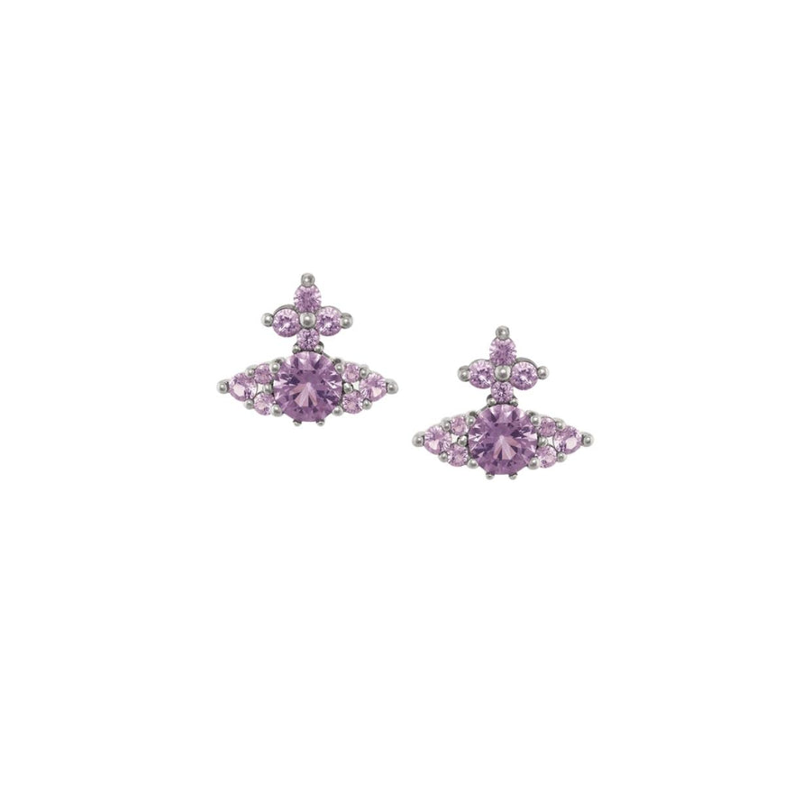 Vivienne Westwood Platinum Lavender Feodorita Earrings