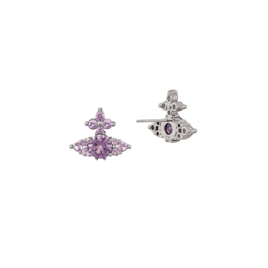 Vivienne Westwood Platinum Lavender Feodorita Earrings