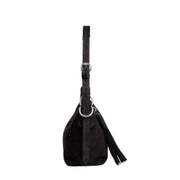 Vivienne Westwood Emma Suede Leather Black Shoulder Bag