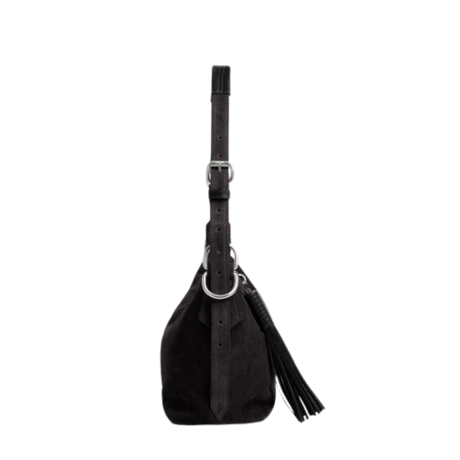 Vivienne Westwood Emma Suede Leather Black Shoulder Bag