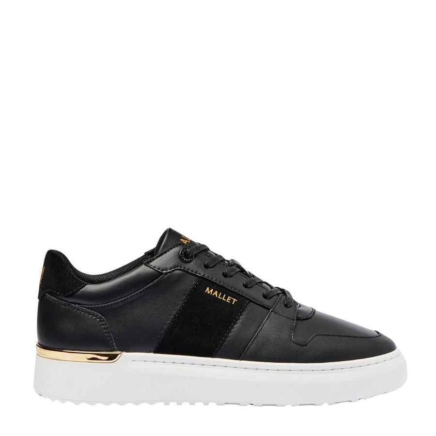 Mallet London Hoxton Lite Black Gold Trainers - Main Image