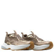 Emporio Armani Signature Logo Gold & Terra Mesh Trainers