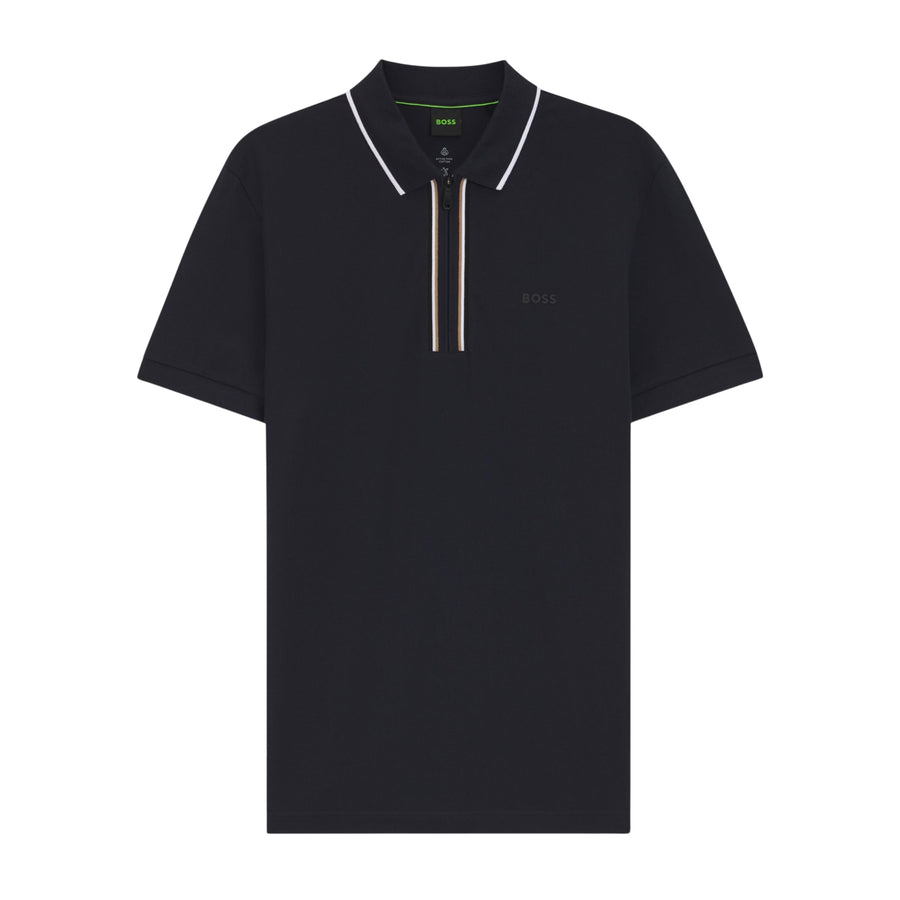 BOSS Philix GOC Stretch Cotton Slim Fit Dark Navy Polo Shirt