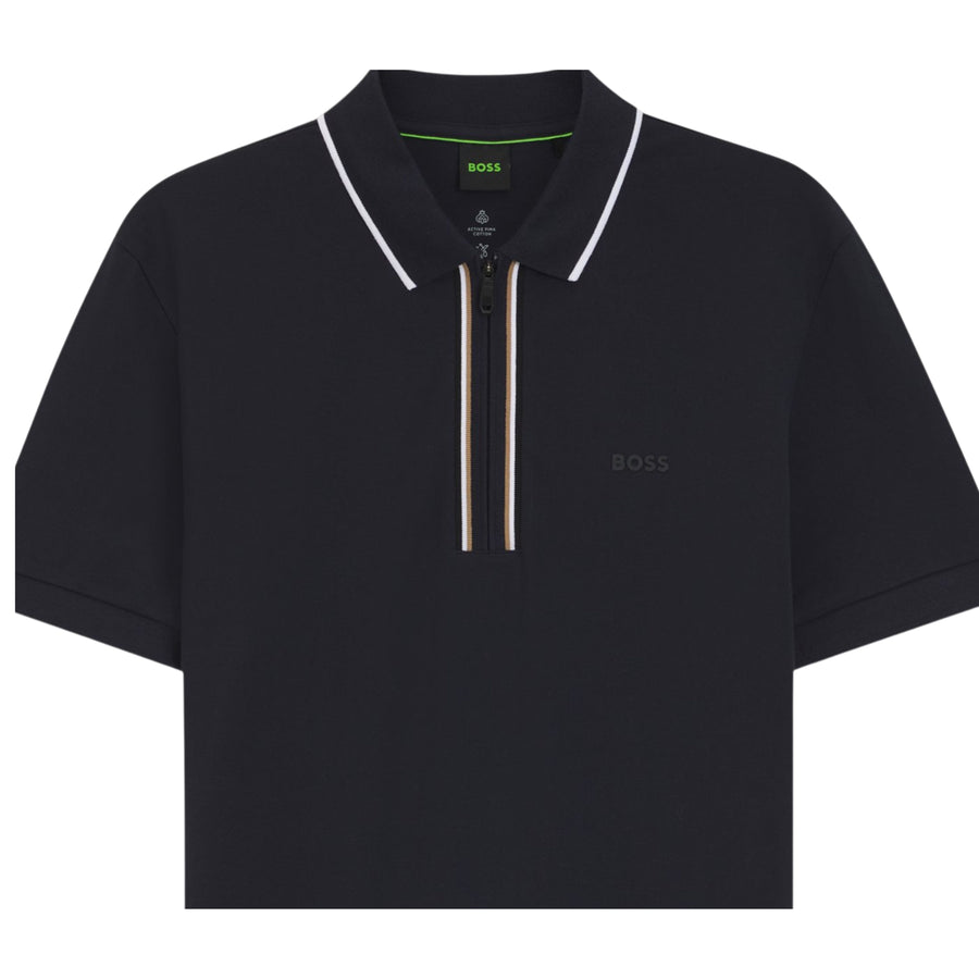 BOSS Philix GOC Stretch Cotton Slim Fit Dark Navy Polo Shirt