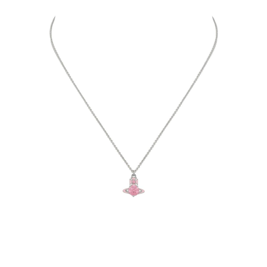 Vivienne Westwood Platinum Pink Enamel Millie Pendent