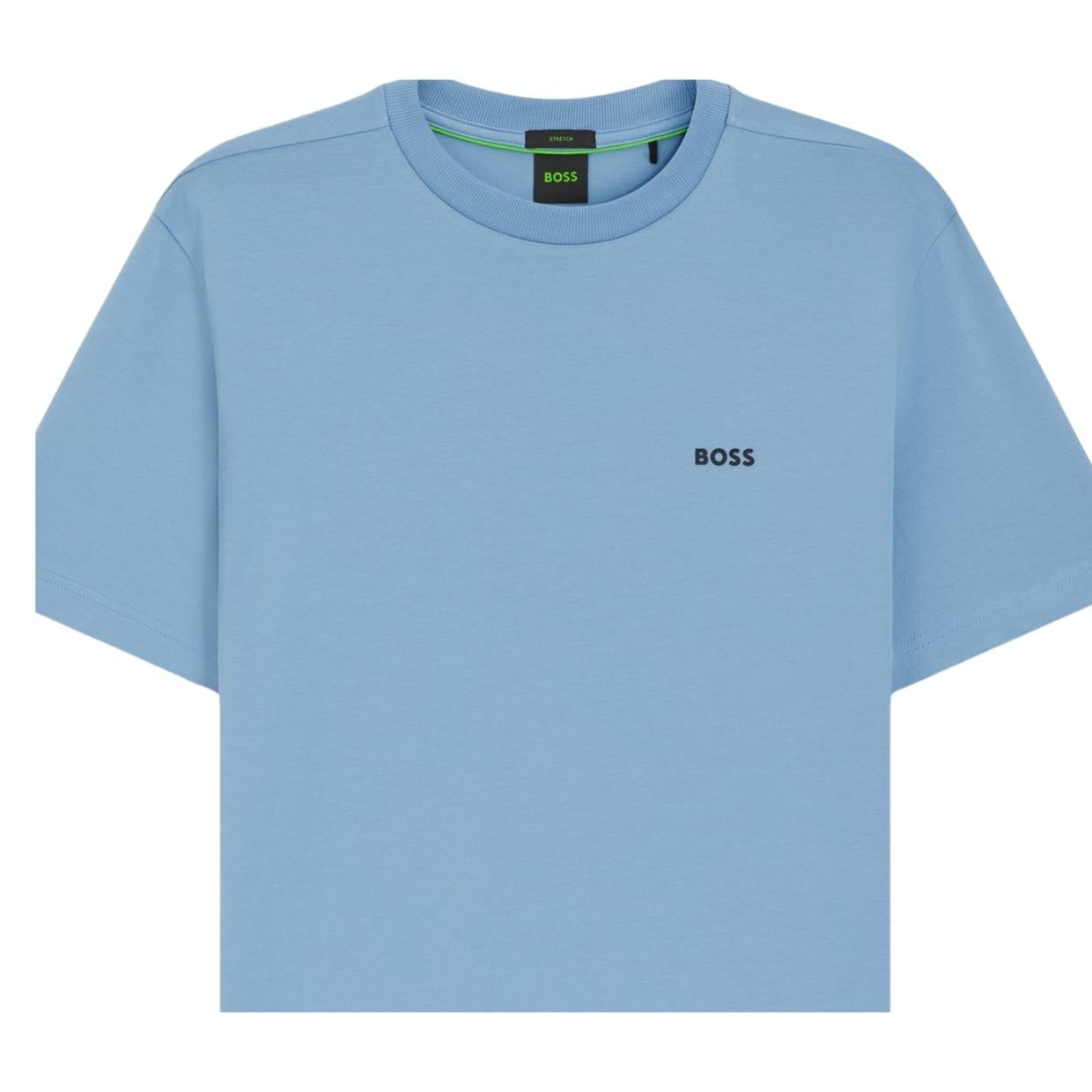 BOSS Stretch Cotton Logo Light Blue T-Shirt