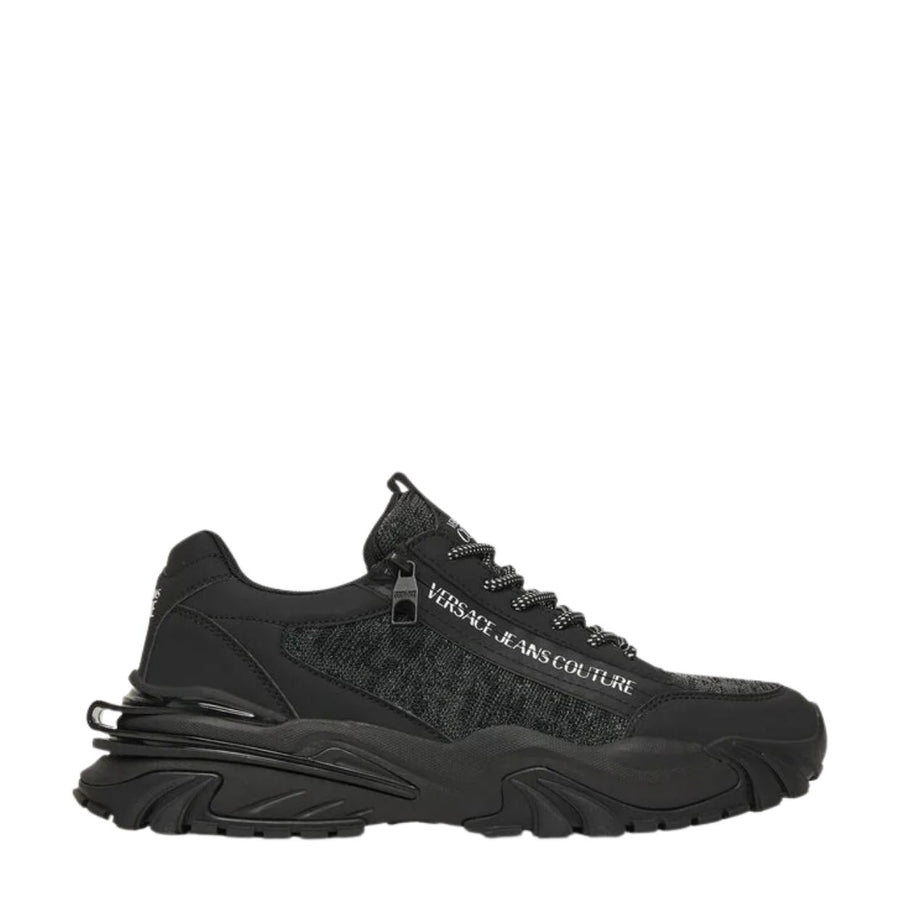 Versace Jeans Couture Zip Logo Mesh Black Trainers
