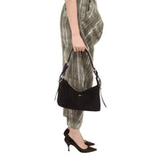 Vivienne Westwood Emma Suede Leather Black Shoulder Bag