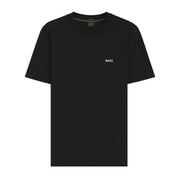 BOSS Regular Fit Stretch Cotton Logo Black T-Shirt