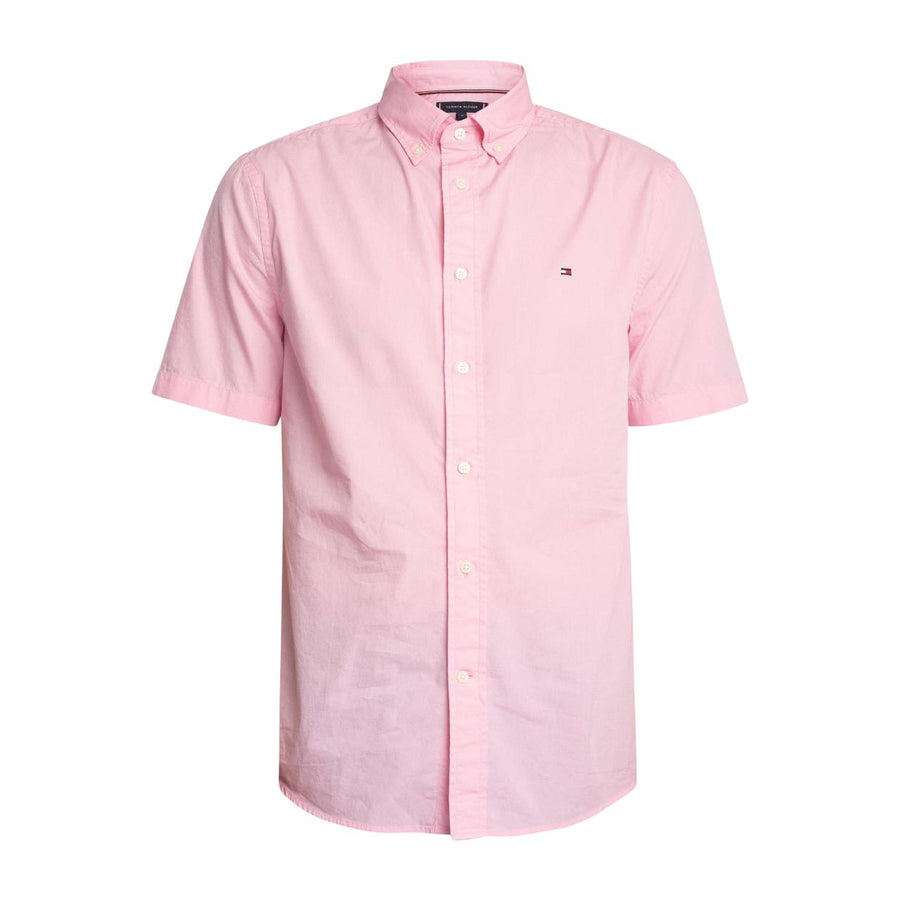 Tommy Hilfiger Flex Poplin Classic Pink Short Sleeve Shirt