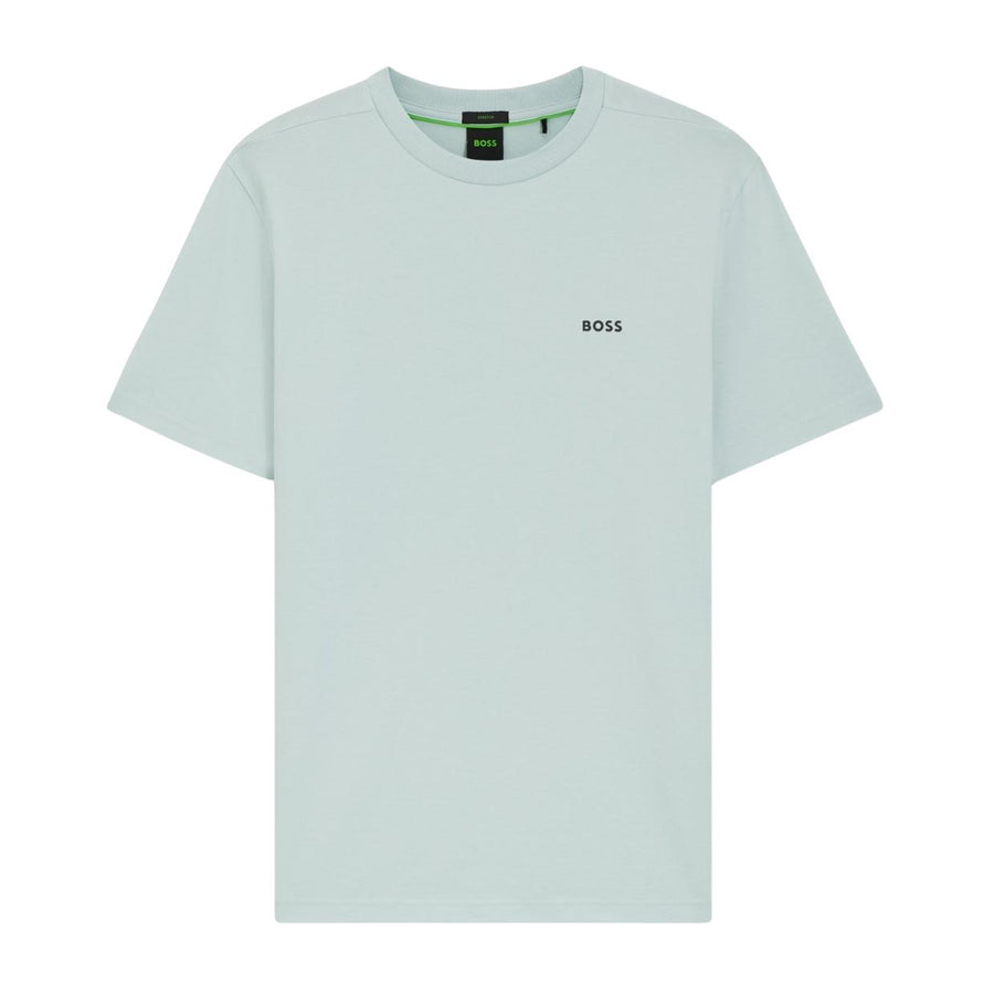BOSS Stretch Cotton Logo Light Green T-Shirt