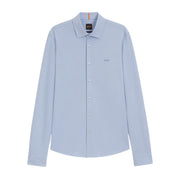 BOSS Slim Fit Melange Cotton Mysoft 2 Blue Shirt