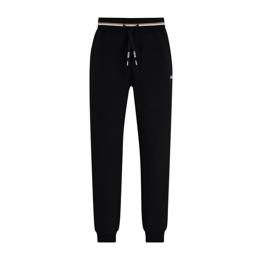 BOSS Logo & Stripe Heritage Black Tracksuit Bottoms