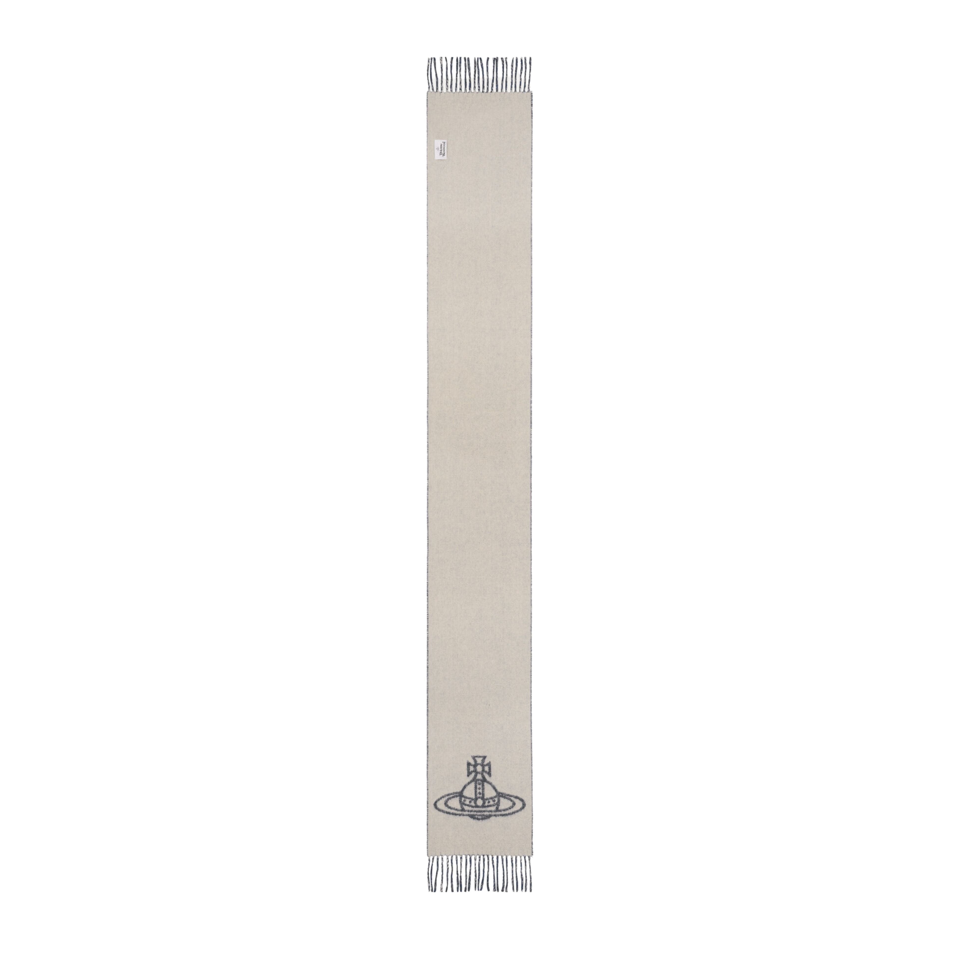 Vivienne Westwood Reversible Logo Soft Wool Black Scarf