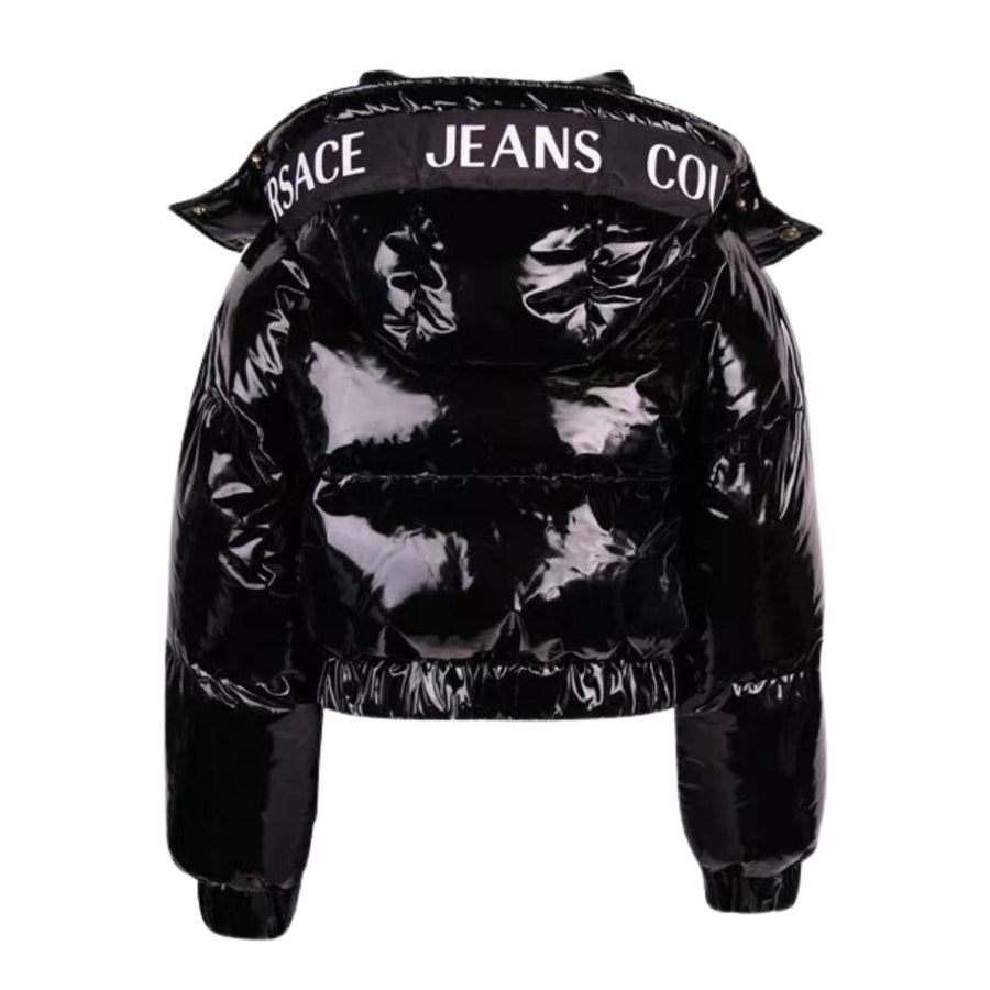 Versace Jeans Couture Vinyl Black Puffer Jacket - Main Image