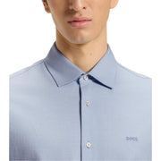BOSS Slim Fit Melange Cotton Mysoft 2 Blue Shirt