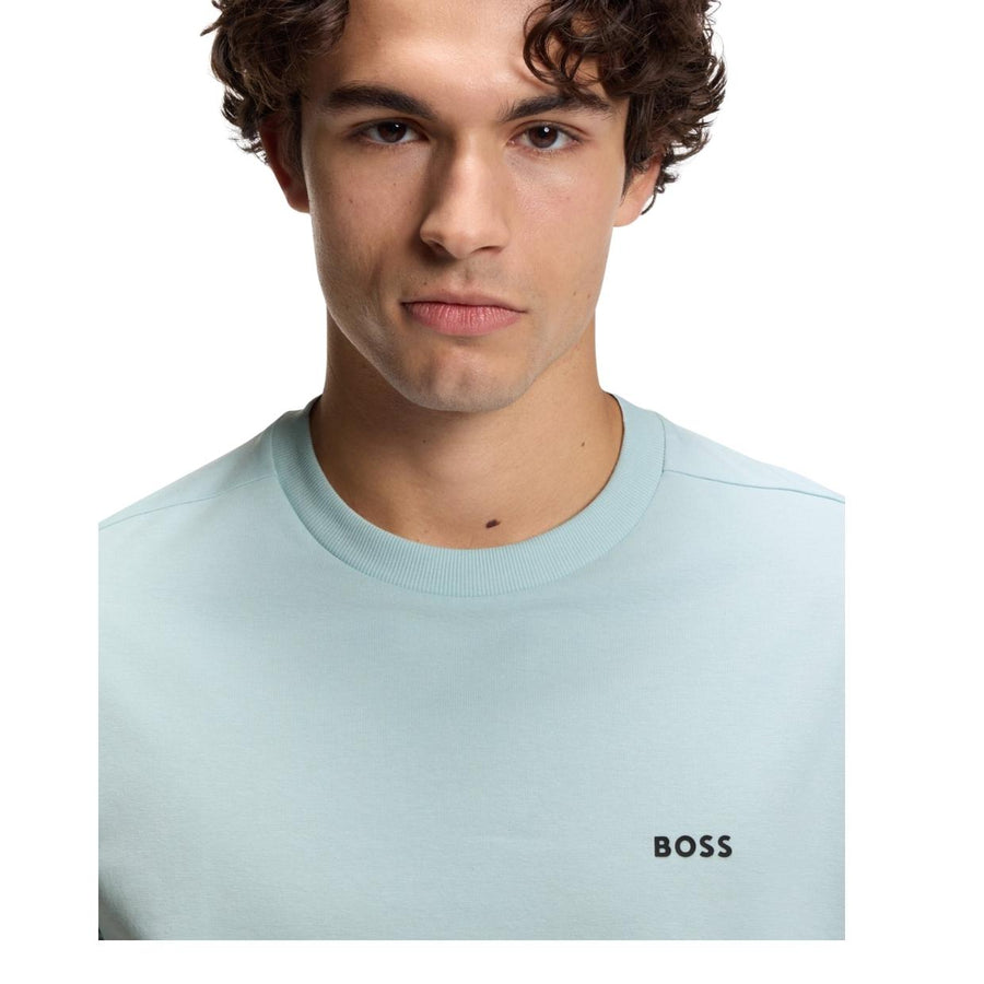 BOSS Stretch Cotton Logo Light Green T-Shirt