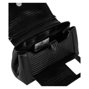 Vivienne Westwood Hazel Medium Black Croc Handbag