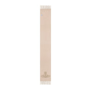 Vivienne Westwood Reversible Logo Soft Wool Camel Scarf