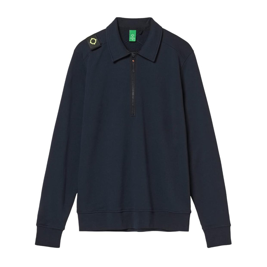 MA.STRUM Spread Collar Ink Navy Sweatshirt