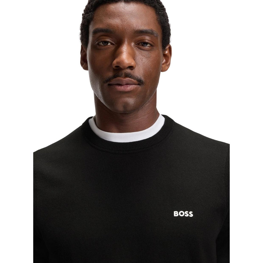 BOSS Ever X CN Contrast Detail Black Sweatshirt