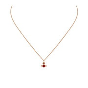 Vivienne Westwood Pink Gold/Red London Orb Pendent