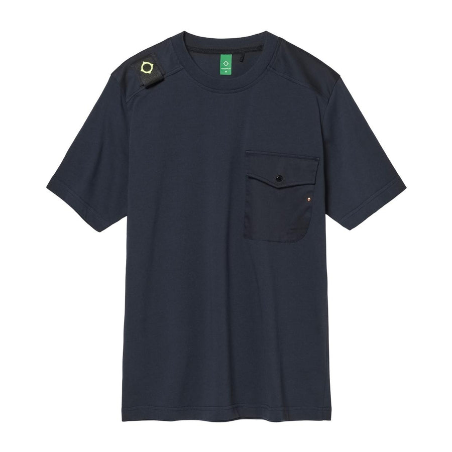 MA.STRUM Ink Navy Sark Pocket T-Shirt