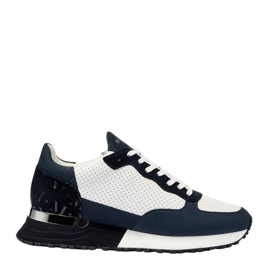 Popham Navy Mallet Trainers Mallet London Popham Perf Navy Silver