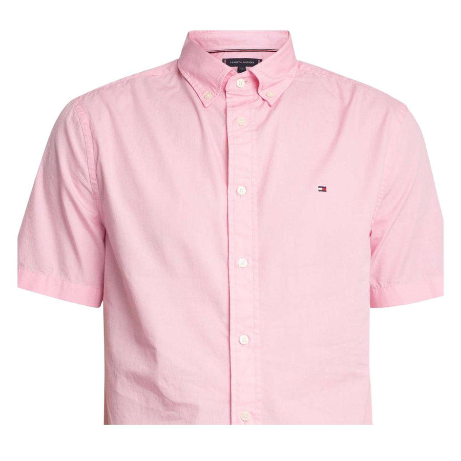 Tommy Hilfiger Flex Poplin Classic Pink Short Sleeve Shirt