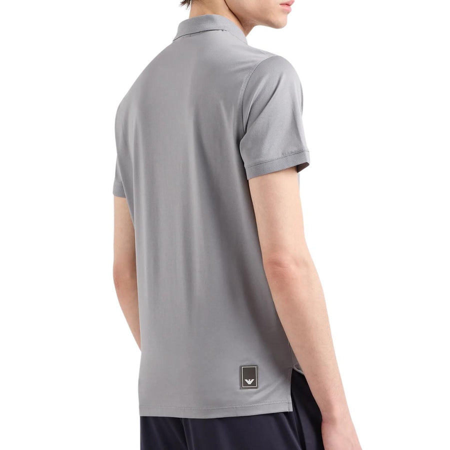Emporio Armani Grey Quarter Zip Polo Shirt