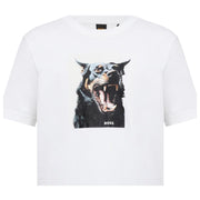 BOSS Printed Animal Artwork White T-Shirt