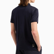 Emporio Armani Dark Navy Quarter Zip Polo Shirt