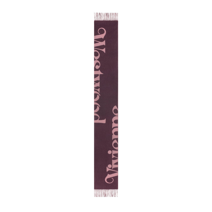 Vivienne Westwood Logo Reversible Logo Plum Scarf