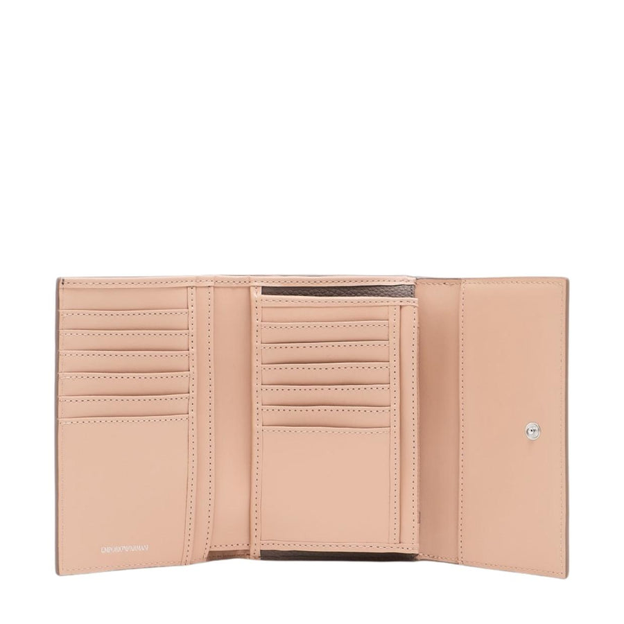 Emporio Armani Logo Beige Bifold Wallet