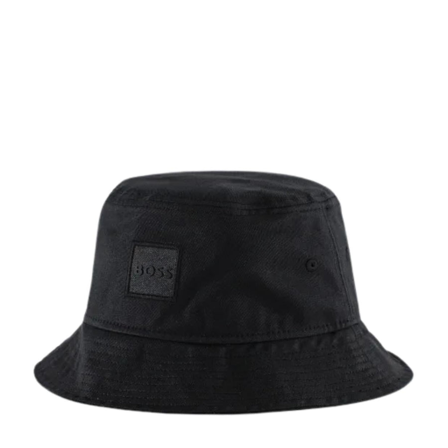 BOSS Logo Patch Febas PL Black Bucket Hat