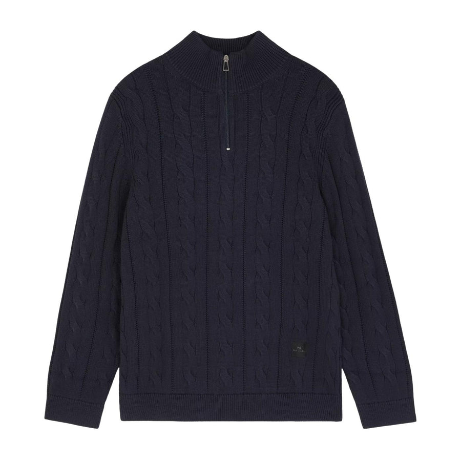 Paul Smith Cable Knit Navy Sweater
