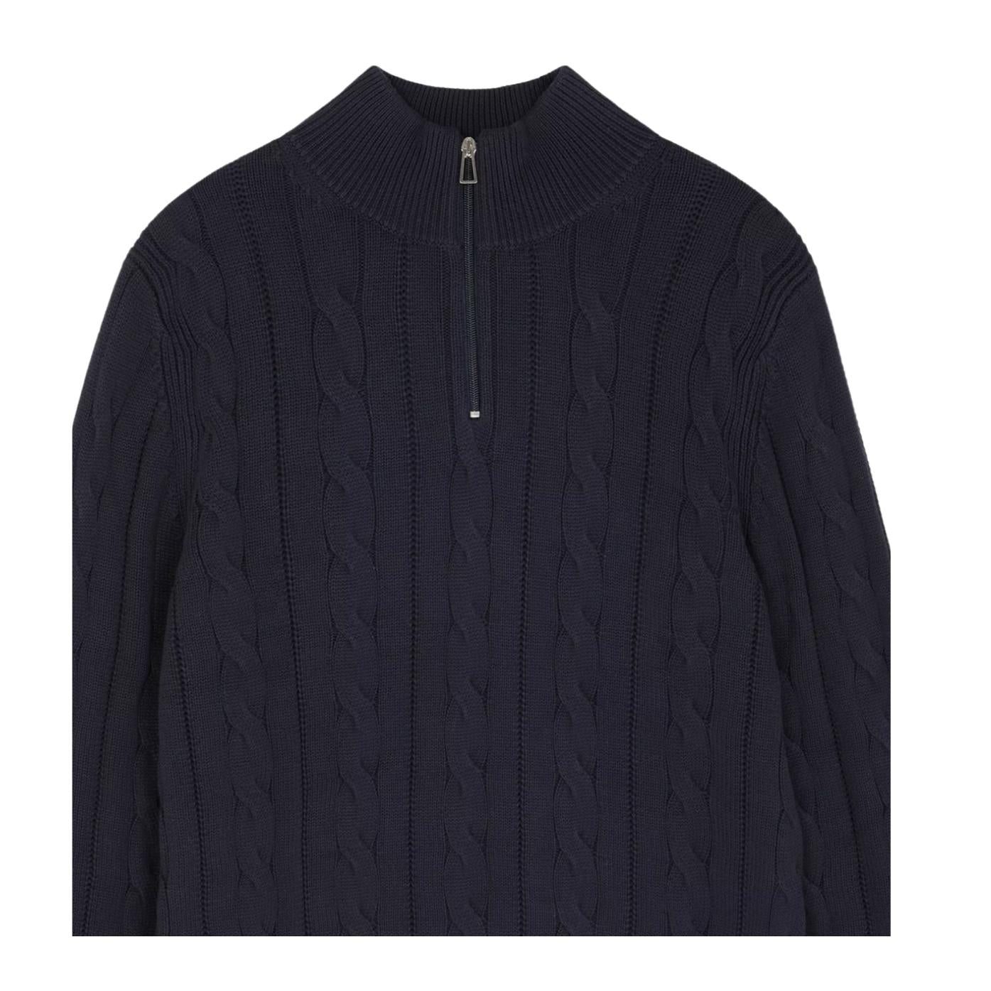 Paul Smith Cable Knit Navy Sweater