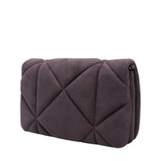 Love Moschino Quilted Purple Soft Fabric Chain Crossbody Bag