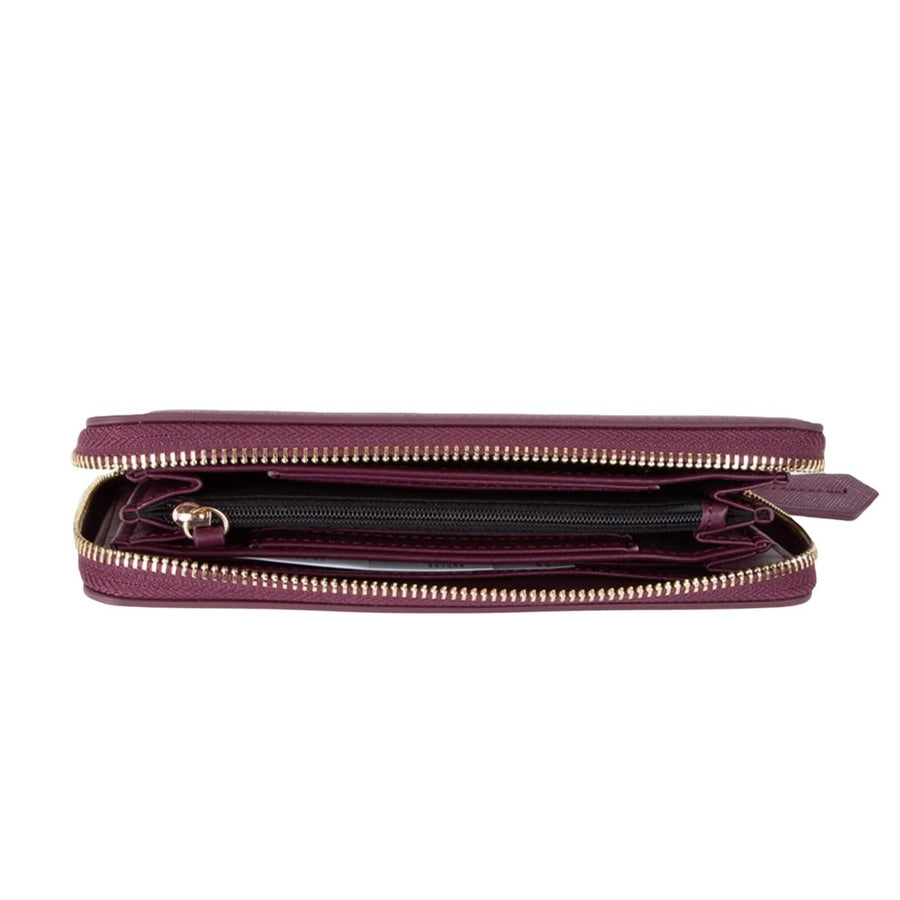 Valentino Bags Zero Re Prugna Zip Around Wallet