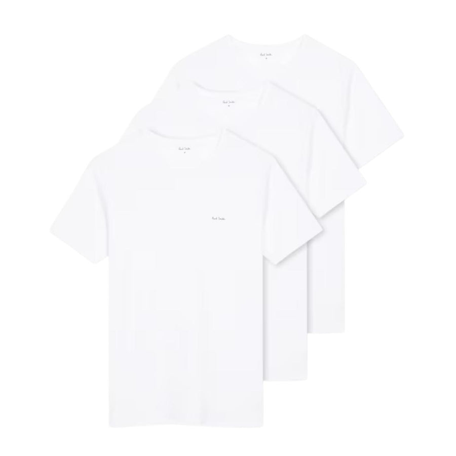Paul Smith Regular Fit White Three-Pack Lounge T-Shirt