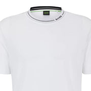 BOSS Logo Collar Regular Fit White T-Shirt