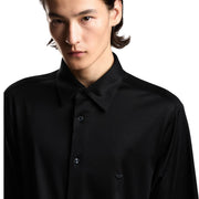 Emporio Armani Cotton Lyocell Black Shirt
