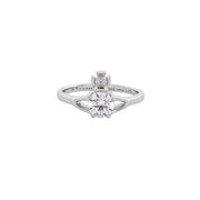 Vivienne Westwood Platinum White Reina Petite Ring