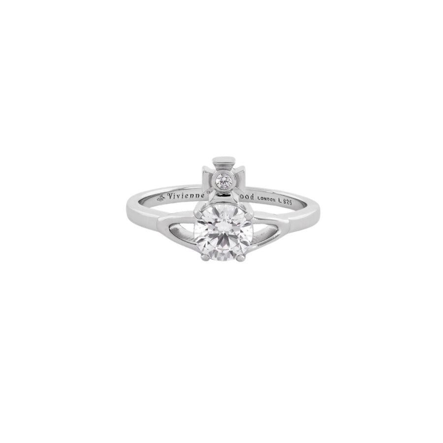 Vivienne Westwood Platinum White Reina Petite Ring