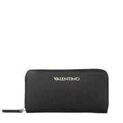 Valentino Bags Zero Re Black Zip Around Wallet