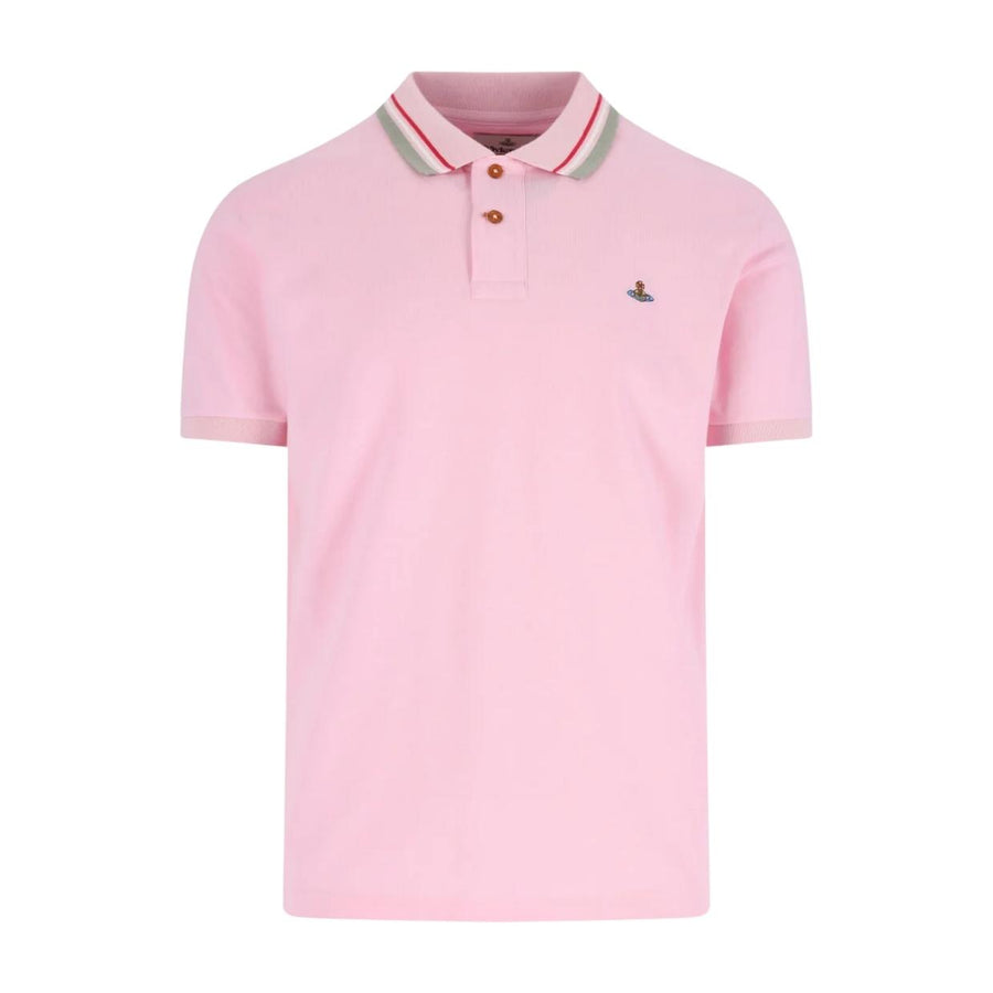 Vivienne Westwood Regular Fit Orb Logo Pink Polo Shirt